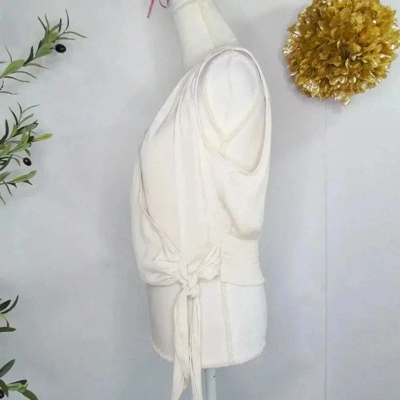 Rachel Zoe Women's Sleeveless Wrap Top - Size M - Cream - Picture 2 of 12